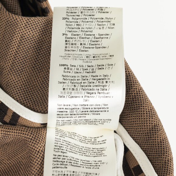 Fendi SS/19 "Mud & Dark Brown" FF-Motif Jersey Oversized Bomber Jacket - Picture 14 of 16